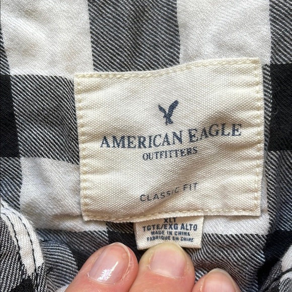 Men's Black and White Checkered Shirt - Picture 4 of 11